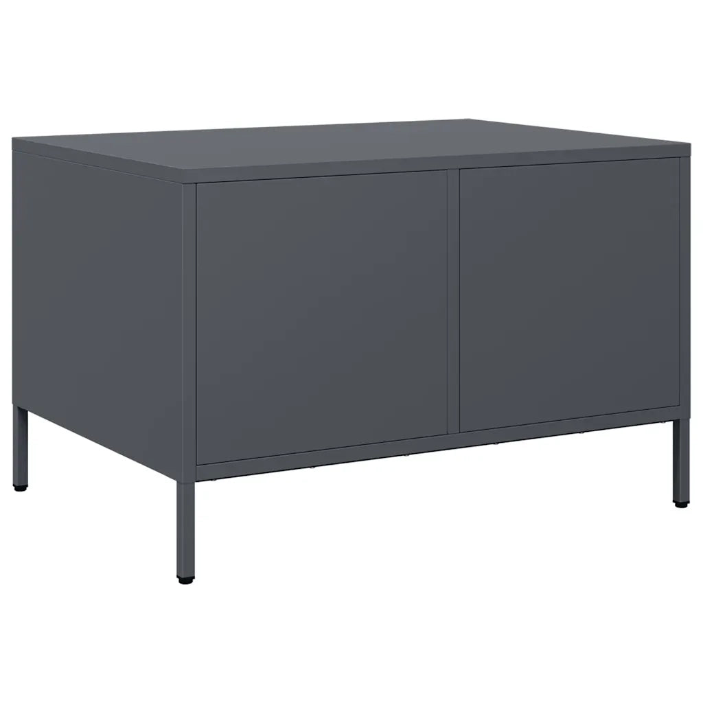 Mobile TV Antracite 68x50x43,5 cm in Acciaio Laminato a Freddo