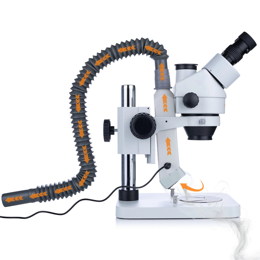 Potenziatore di Aspirazione per Microscopio Stereoscopico Rosfix – Tubi Telescopici 35-76 cm | Rimozione Efficace di