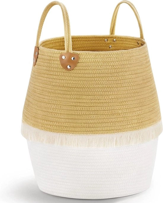 Wastino con intreccio Decorativo cesto di stoccaggio con maniglia Cesto di stoccaggio pieghevole per bambino Cesto di stoccaggio per salotto 

Modello: 
Opvouwbaar: Sì 
Dimensioni: 
Larghezza: 40 cm 
Altezza: 60 cm 
Profondità: 30 cm