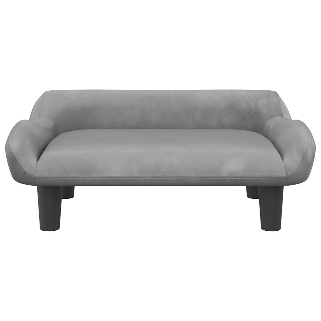 Divano per Bambini Grigio Chiaro 70x40x24 cm in Vellutocod mxl 69834