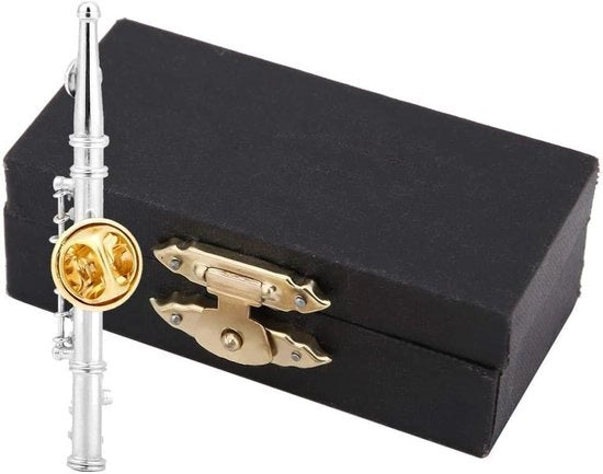 Regalo di Natale - Ferro da musica a forma di flauto per collezione di regali (argento)