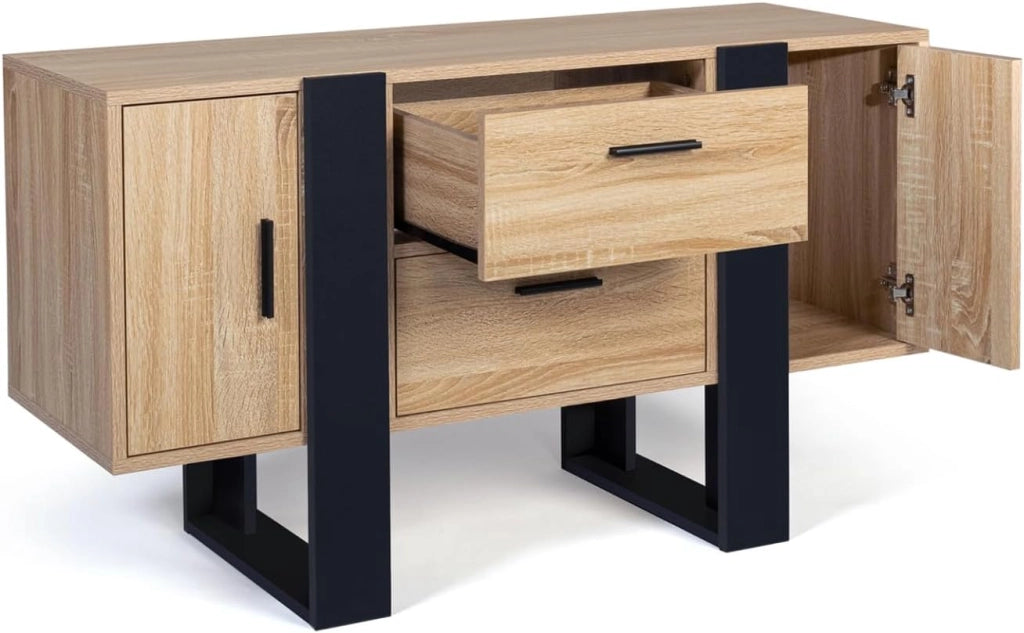 Credenza PHOENIX in legno e nero