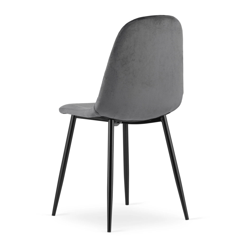 Valora DAPI CHAIR Velluto grigio scuro Design moderno x2