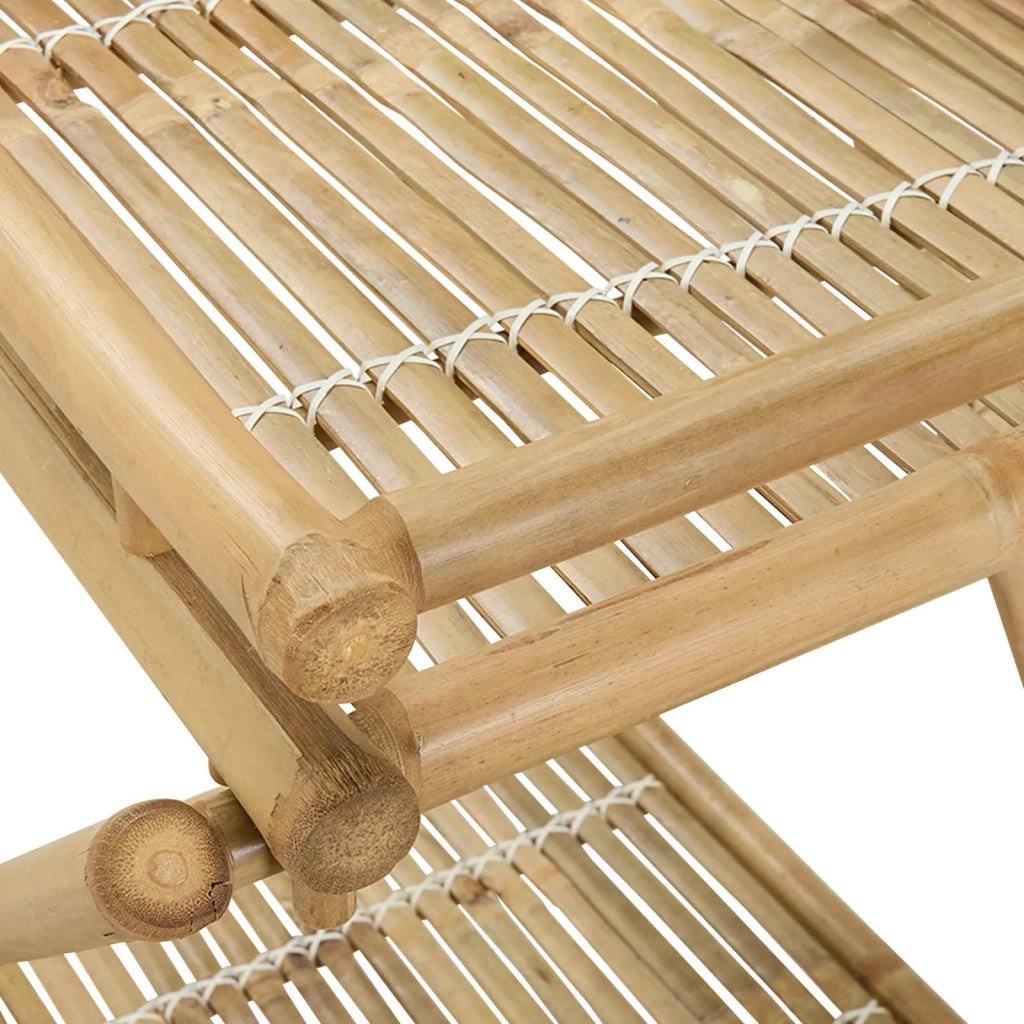 Carrello da servizio con ruote Naturale 79 x 67,5 x 84 cm Bambù 42028068