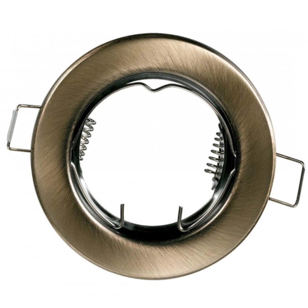 Struttura rotonda incasso per lampada gu10 reflex metallo *** colore bronzo, confezione 1
