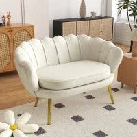 Divano Vintage 2 Posti Industrial Chic, Divanetto Francese per Ingrasso in Velluto, 130x77x77cm