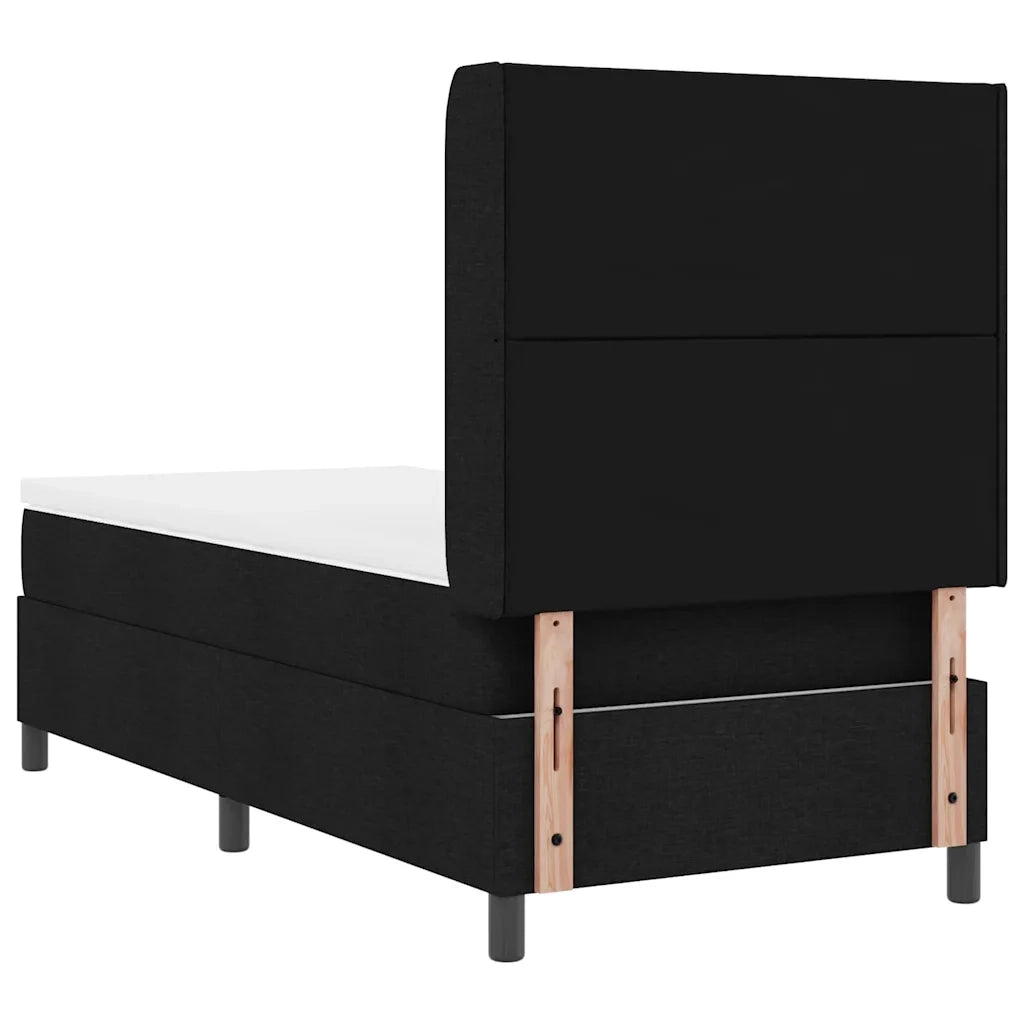 Letto a molle con materasso Nero 90 x 200 cm Tessuto 3341688