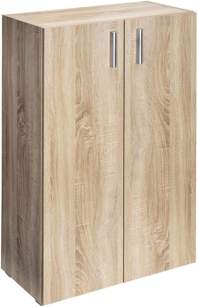 ® Mobiletto Ingresso Vela a 2 Ante con Ripiani 115,5x60x30cm Credenza Comò Armadietto Multiuso Ufficio Cassettiera Mobile Entrata Mobiletti