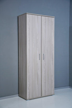 Armadio 2 Ante 6 Ripiani 72,3x36x177,1 cm in Truciolare Nobilitato Olmo