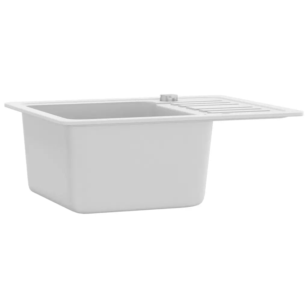 Lavello da Cucina in Granito Vasca Singola Bianco CFW1849089