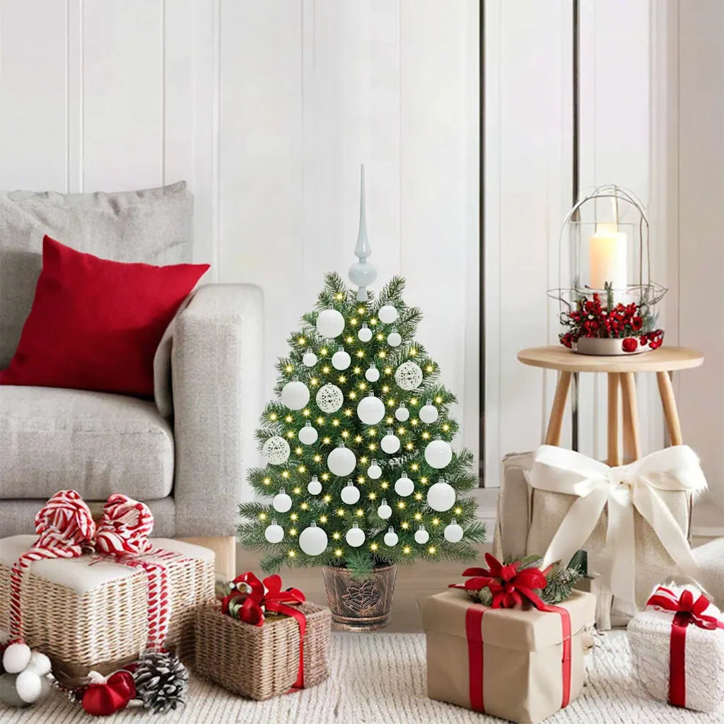 Albero di Natale artificiale con 150 LED Verde 75 cm PE e PVC 3397305