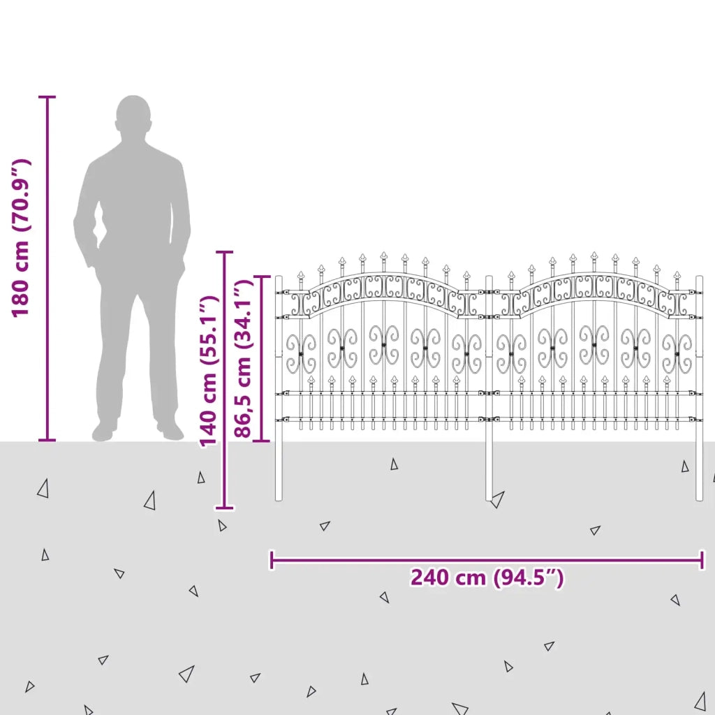 Recinzione per Giardino | Recinzione da cortile KAMPEN Grigio