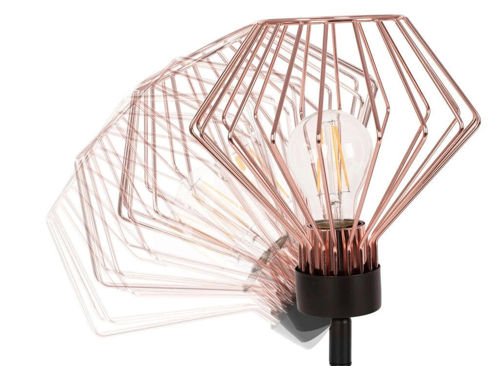 Lampada Da Soffitto A Soppalco Tripla In Metallo Rosa Nera APP536-3C