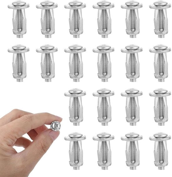 20 pezzi di bulloni M4, viti e viti a espansione - set di viti a stella, viti a fiore, viti a espansione - per rivestimenti in alluminio, piastre di ferro, pannelli di plastica - pareti sottili