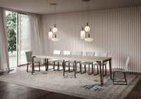 Consolle Allungabile 90-300x40x77 cm Rio Premium Cashmere Telaio Ruggine