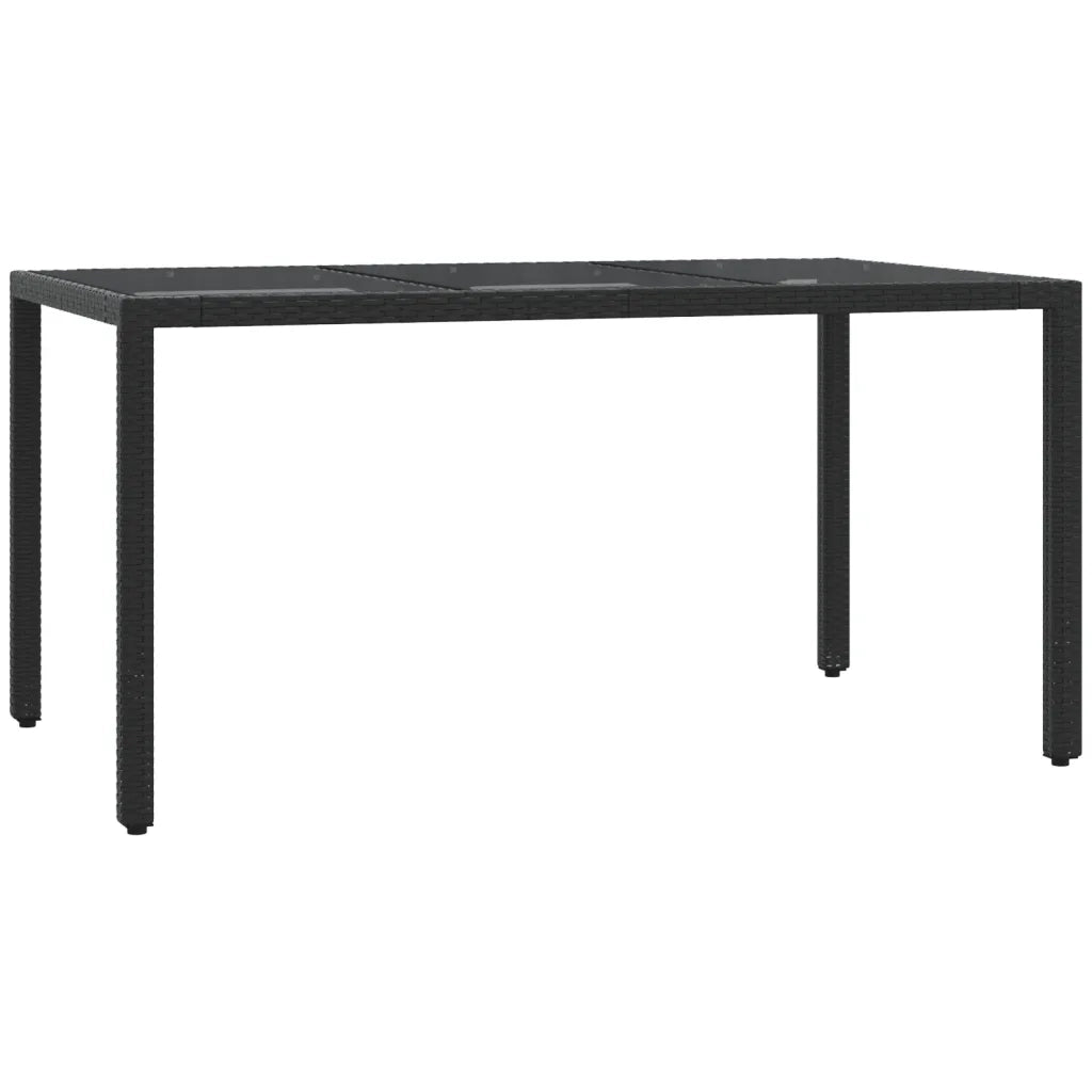 Set da Pranzo da Giardino 5 pz Nero con Cuscini in Polyrattan 3212025