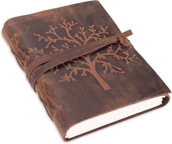 Diario a Scrittura con Albero della Vita - Libro di Note in Pelle Artigianale per Scrivere e Disegnare, Ideale come Regalo