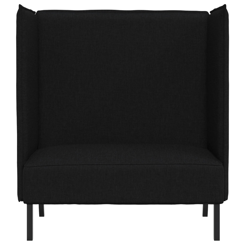Divano Alto Nero 109x56x121 cm Tessuto