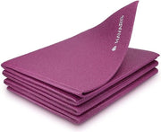 Mat yoga opvolbare per viaggio - 4 mm spessore sportmat - Mat fitness antiscivolo per yoga, pilates e fitness - Adatto per dentro e fuori