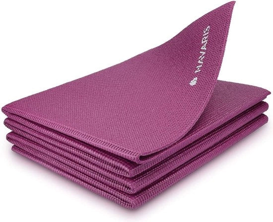 Mat yoga opvolbare per viaggio - 4 mm spessore sportmat - Mat fitness antiscivolo per yoga, pilates e fitness - Adatto per dentro e fuori