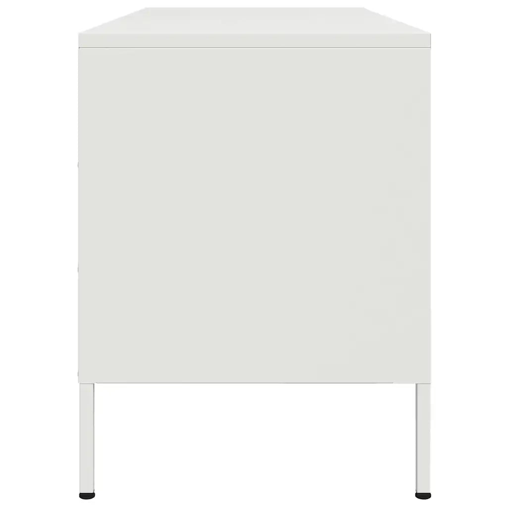 Mobile TV Bianco 100,5x39x50,5 cm in Acciaio 842951