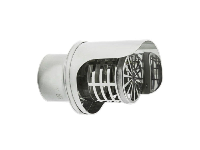 Comignolo Fumi Orizz.Pellet D.100 Inox C/Paratia - Zinco Calabria