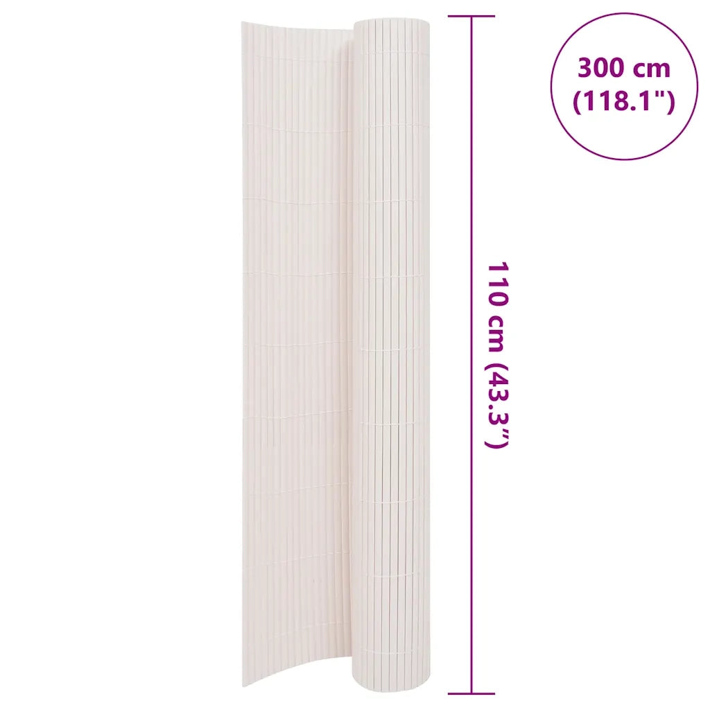Recinzione da Giardino a Doppio Lato 110x300 cm Bianca 317151
