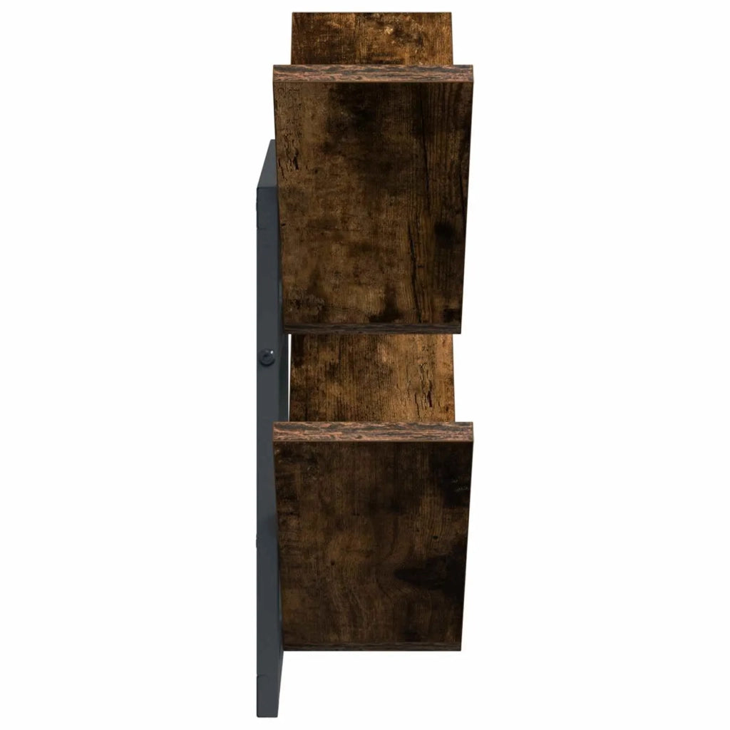 Mensola a muro flottante 2 pz Rovere Fumo 43 x 15 x 47 cm 8012341