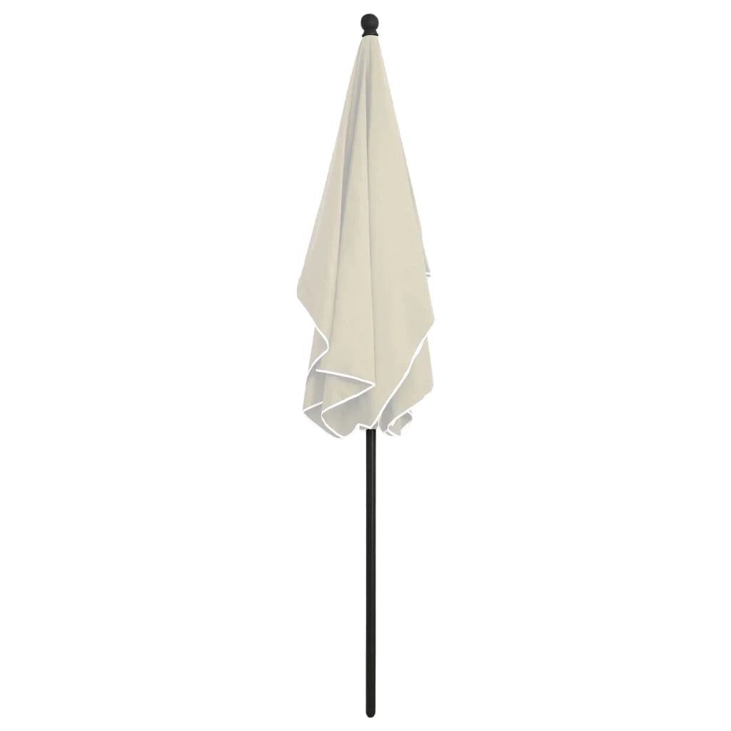 Ombrellone da giardino con palo 210 x 140 cm sabbia 02_0008328