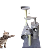 Tiragraffi per gatto grande colore grigio altezza 133 cm cilindro oxford