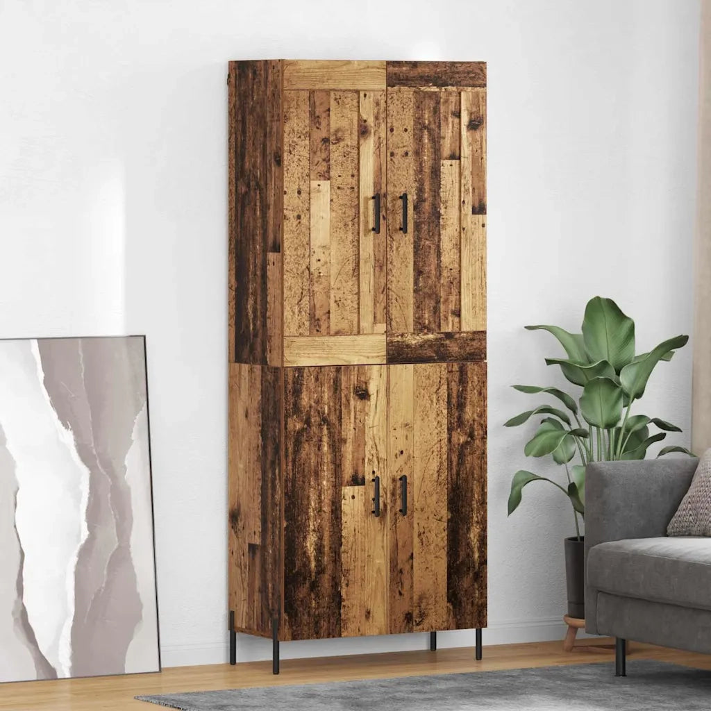 Credenza 2 pz | Madia | Buffet da pranzo | Armadio da pranzo Legno vecchio Legno multistrato