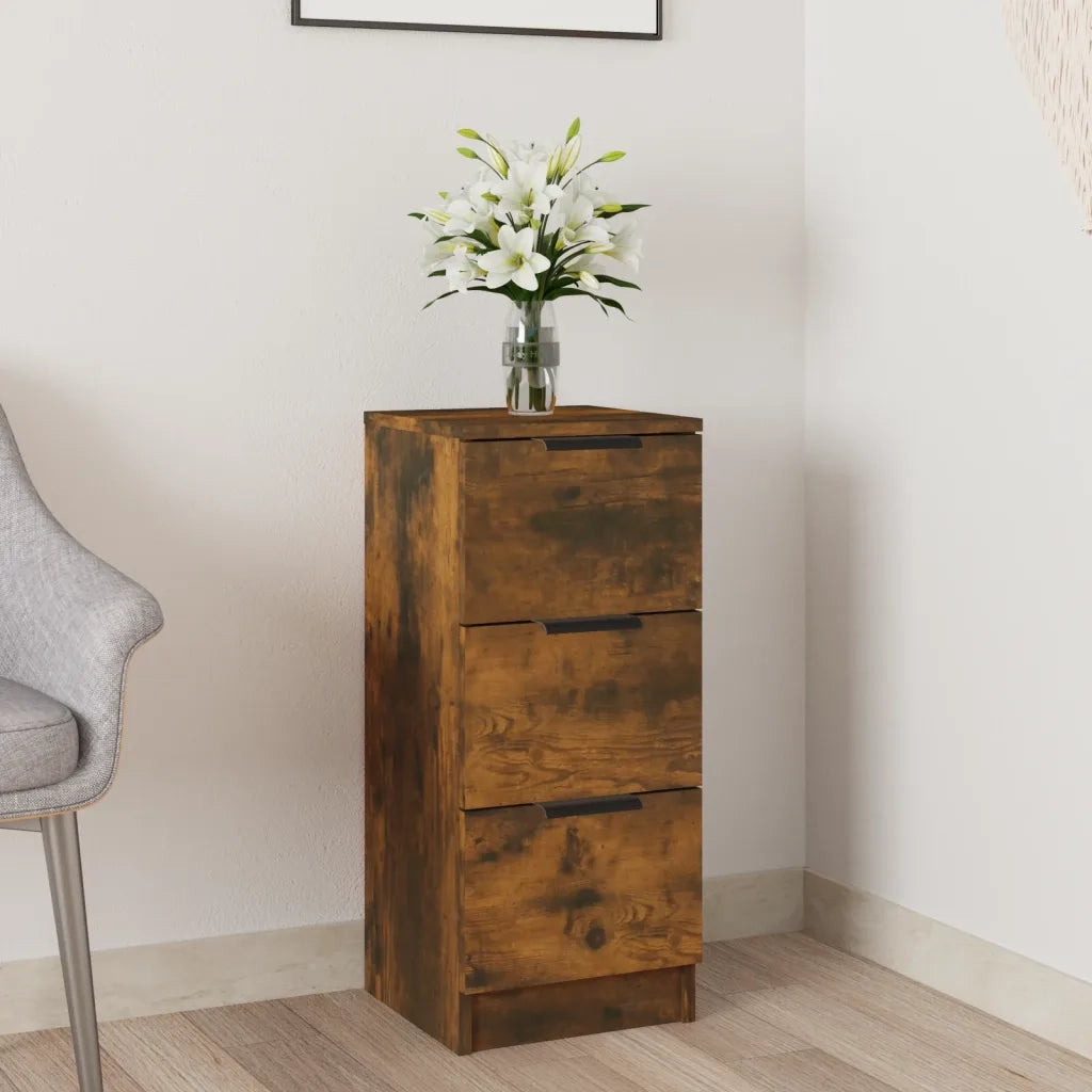 Credenza | Madia | Buffet da pranzo | Armadio da pranzo Rovere Fumo 30x30x70 cm in Legno Multistrato