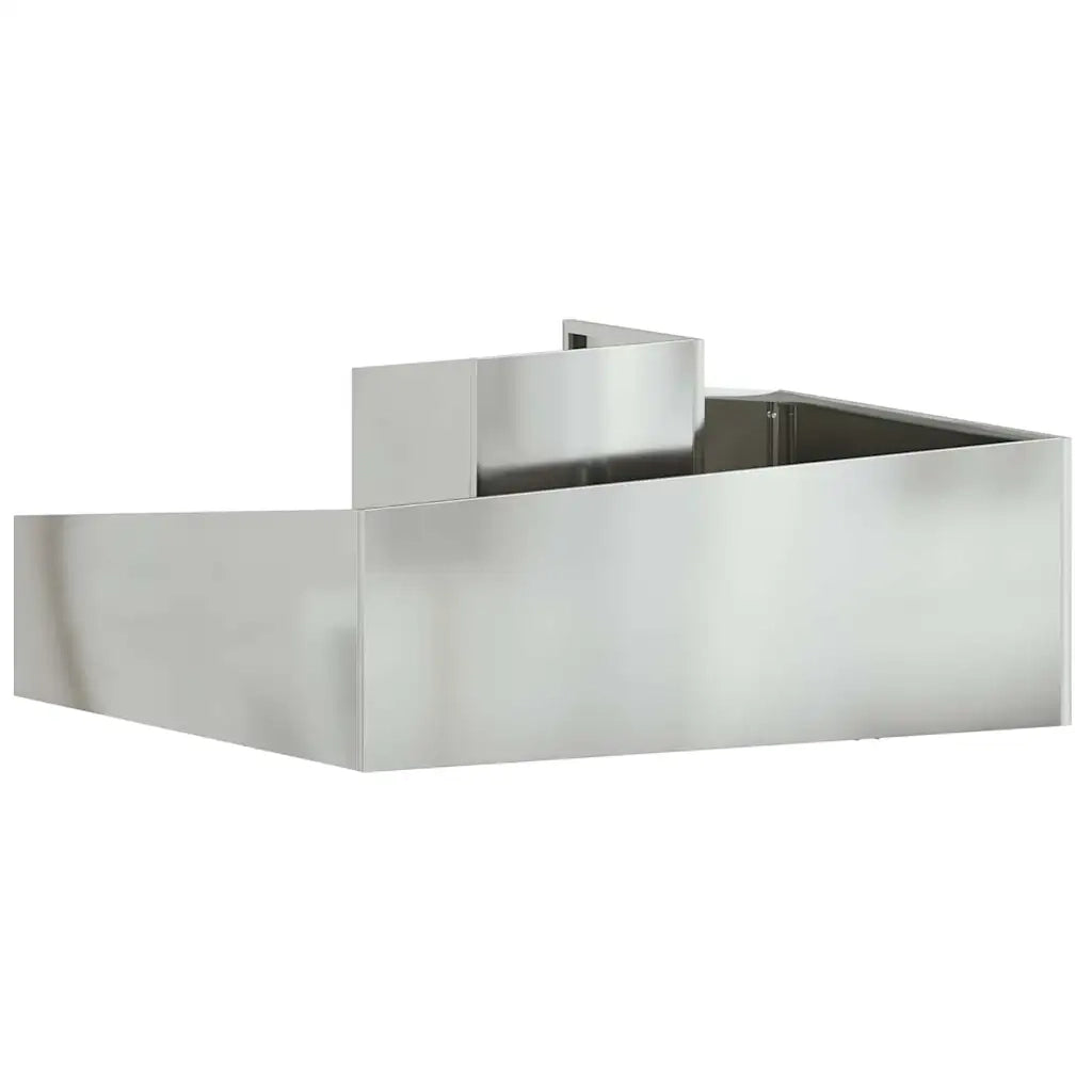 Vaso da giardino Argento 100 x 100 x 50 cm Acciaio zincato 873590