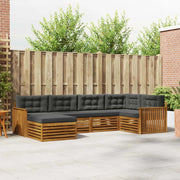 Set di divani da esterno con cuscino 6 pcs Naturale e Antracite