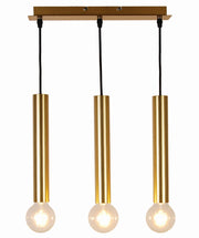 Lampada a sospensione Candellux Dallas 3xE27 oro in metallo