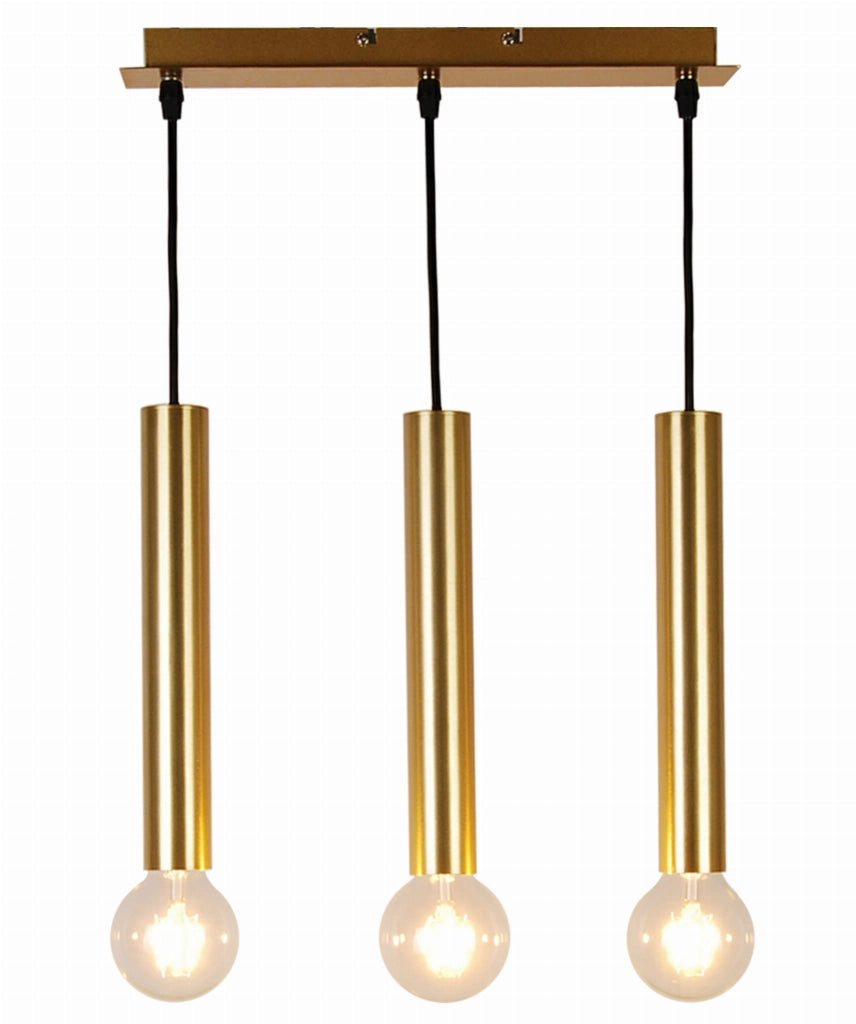 Lampada a sospensione Candellux Dallas 3xE27 oro in metallo