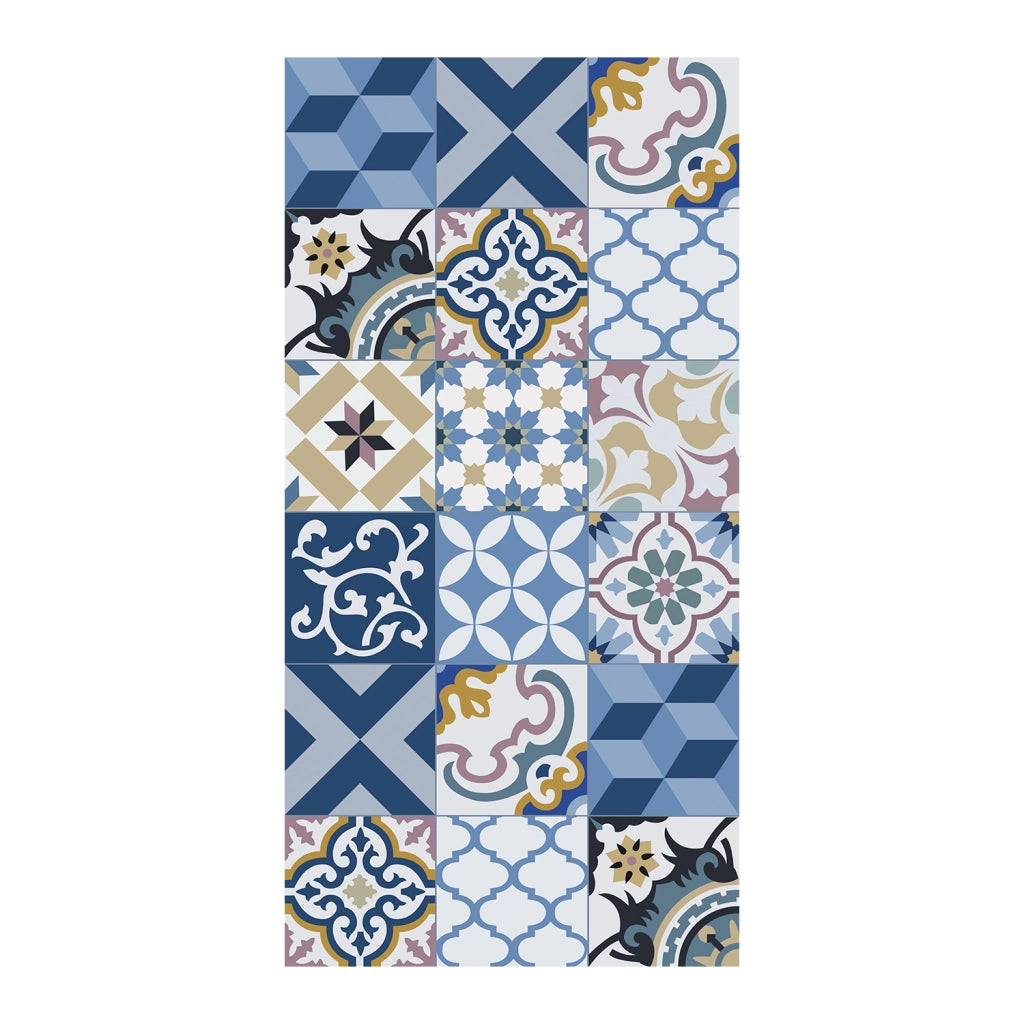 Tappeto vinilico di alta qualità vinyl floor blu 120x180