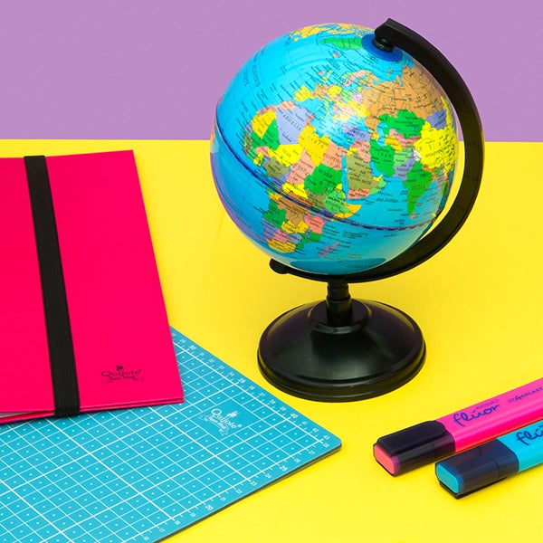 Globo Terrestre Girevole ¨C Xylo ¨C Educativo Desktop Mappa Mondo per Bambini Studio Geografia