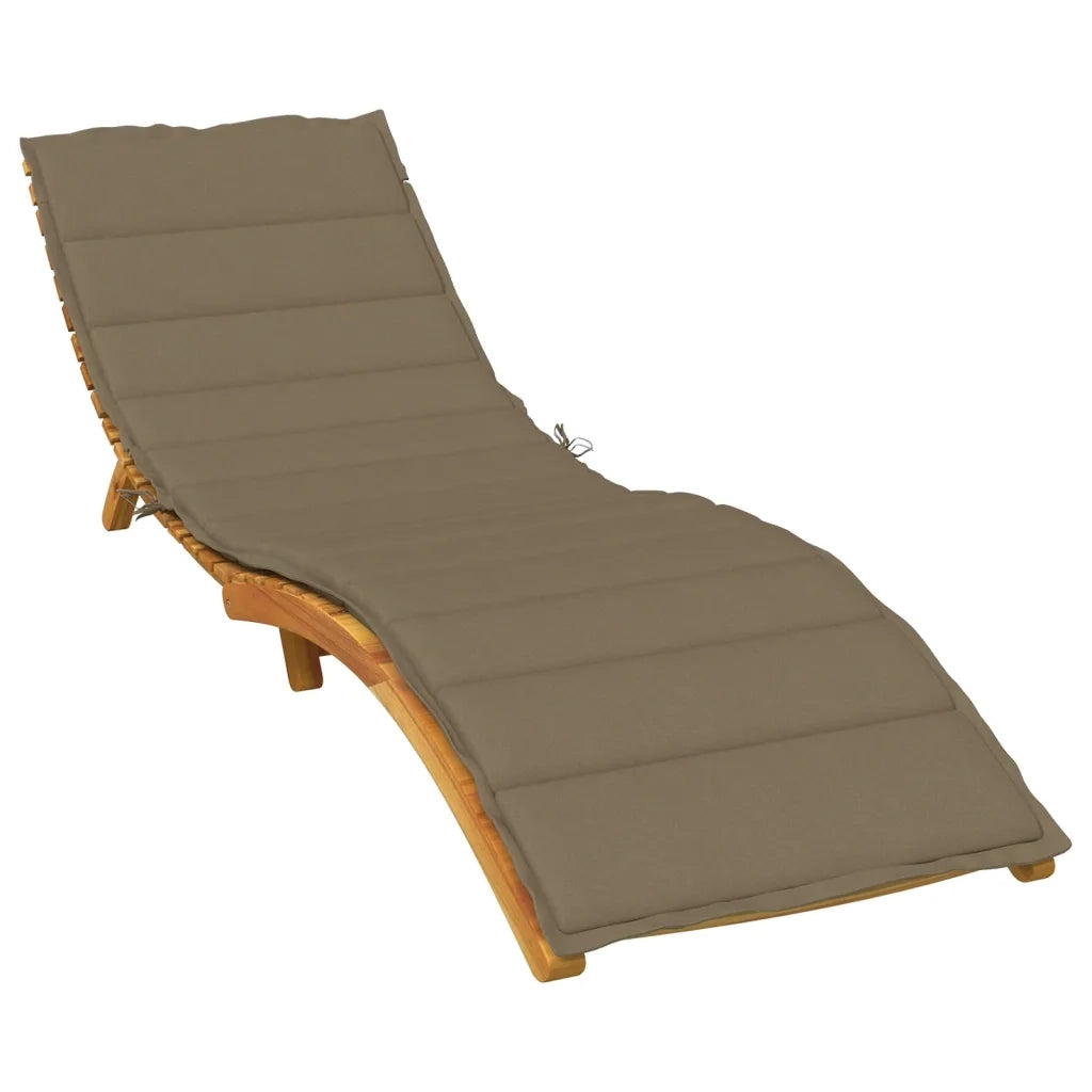 vidaXL Cuscino per Lettino Prendisole Tortora Mélange 200x50x4 cm