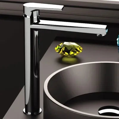 Set miscelatori lavabo alto e bidet cromato Mariani serie Artic
