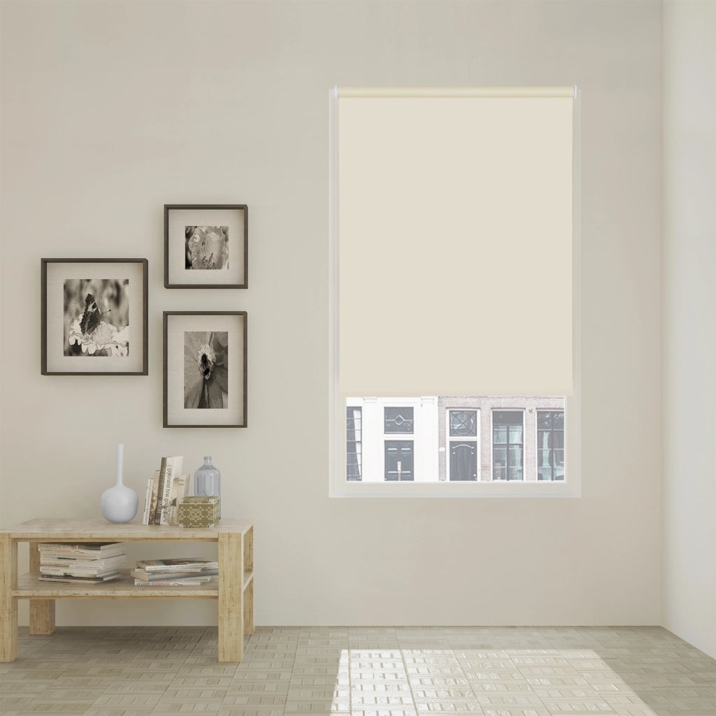 VIEWTEX Tenda a rullo opaca termica/oscurante Easy Fix Beige 55 X 190 cm - Made in Europe - 5 anni di garanzia
