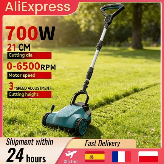 Tagliaerba elettrico da 10 pollici - 6500 giri al minuto - Senza spazzola - Senza fili