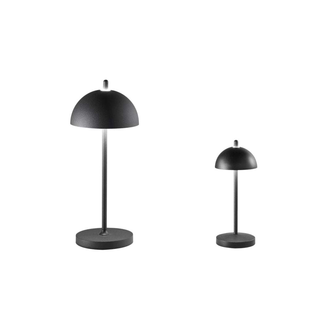 LAMPADA DA TAVOLO RICARICABILE LED PARTY NERA 1,5W 134LM 3000K DIMMERABILE IP44 8X19,8CM