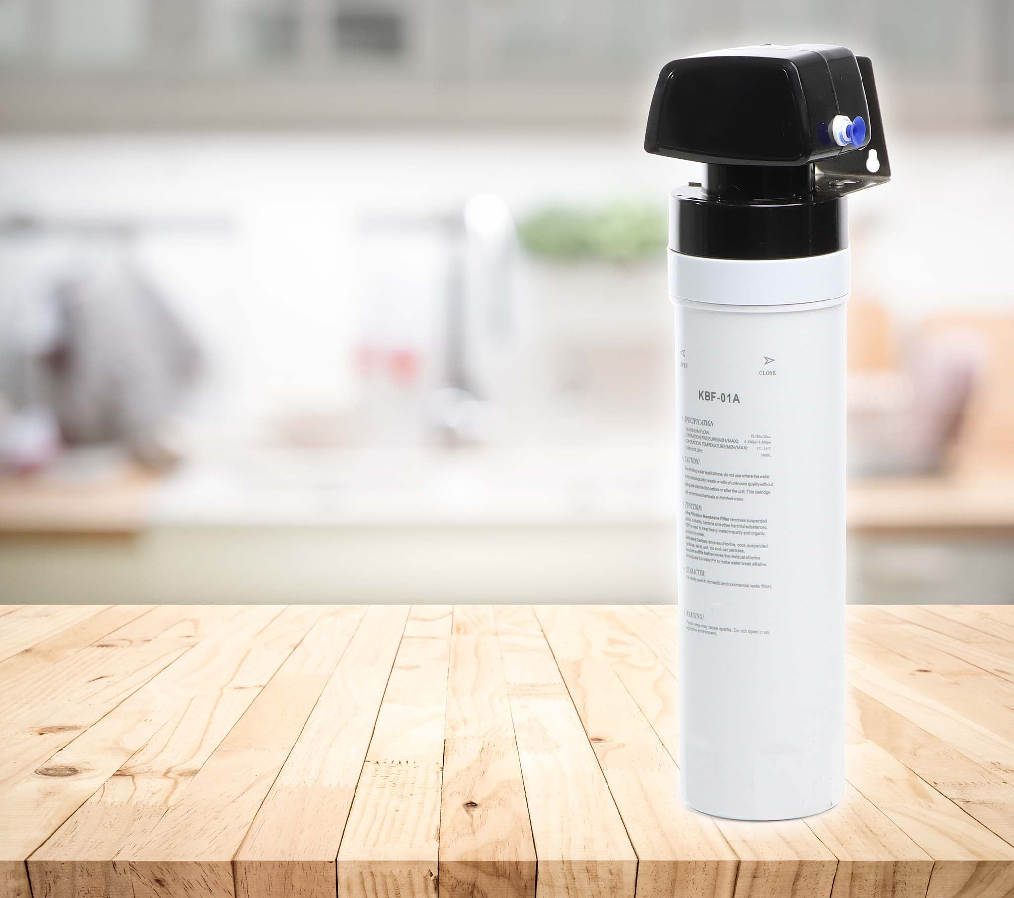 Naturewater NW-3-KBF Filtro dell'acqua a 4 stadi compatto, ultrafiltrazione contro cloro batteri metalli