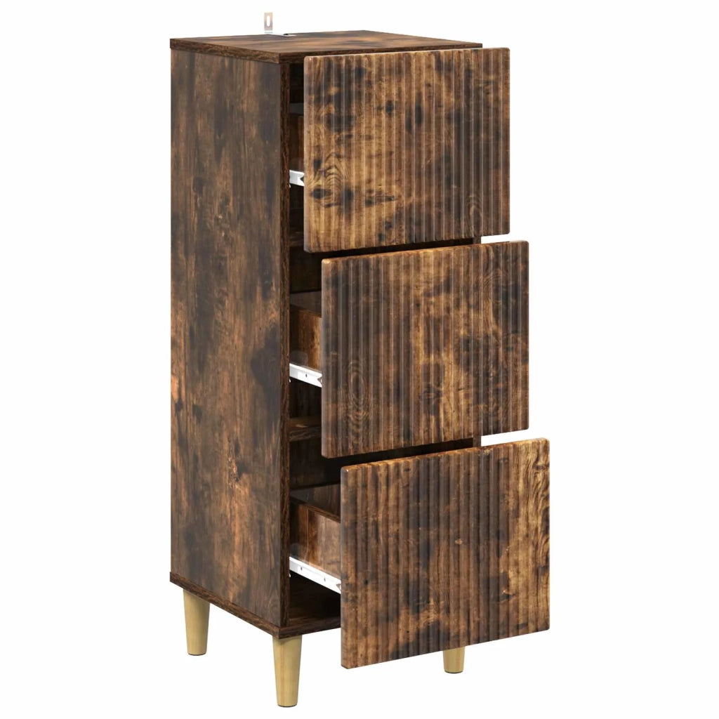 Mobile con Cassetti Rovere Fumo 33 x 34,5 x 90 cm 894620
