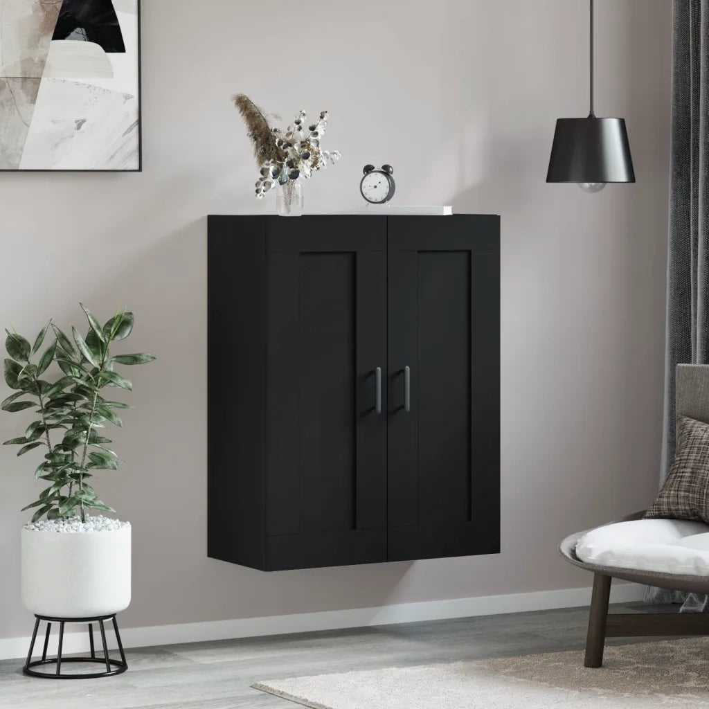 Mobile a Parete Nero 69,5x34,90 cm in Legno Multistratocod mxl 103084