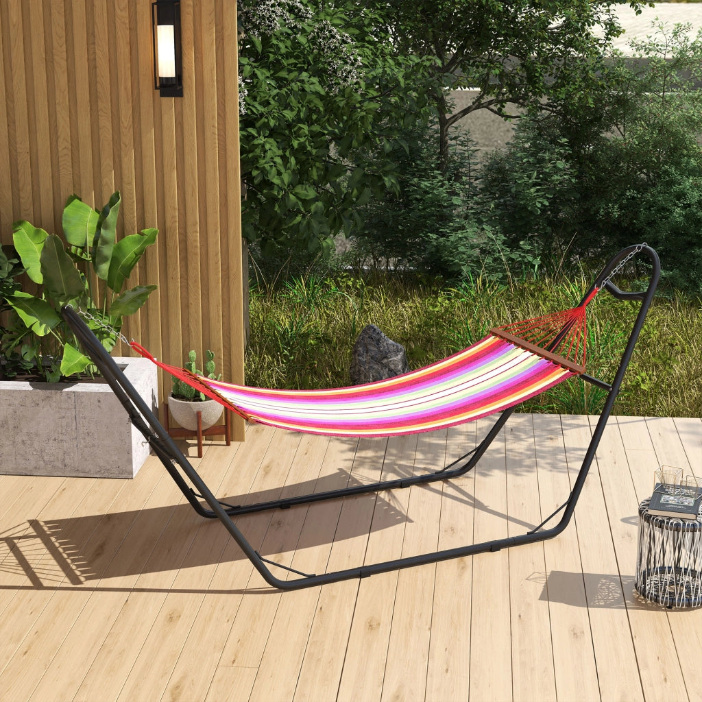 Supporto per Amaca 2 Posti ¨C Zephmum ¨C Nero, Metallo, Regolabile 2.75-4.3m