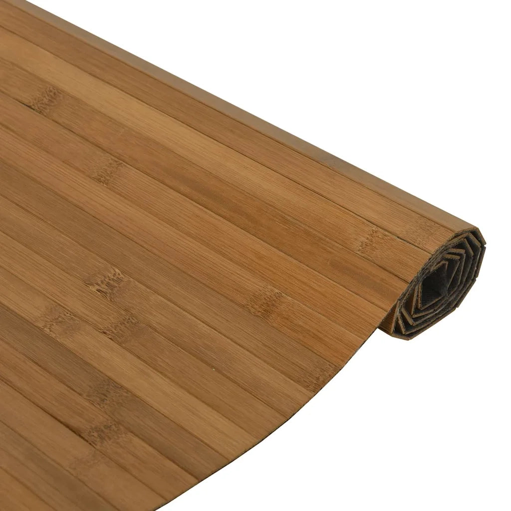 Tappeto Rettangolare Marrone 60x300 cm in Bambù 376722