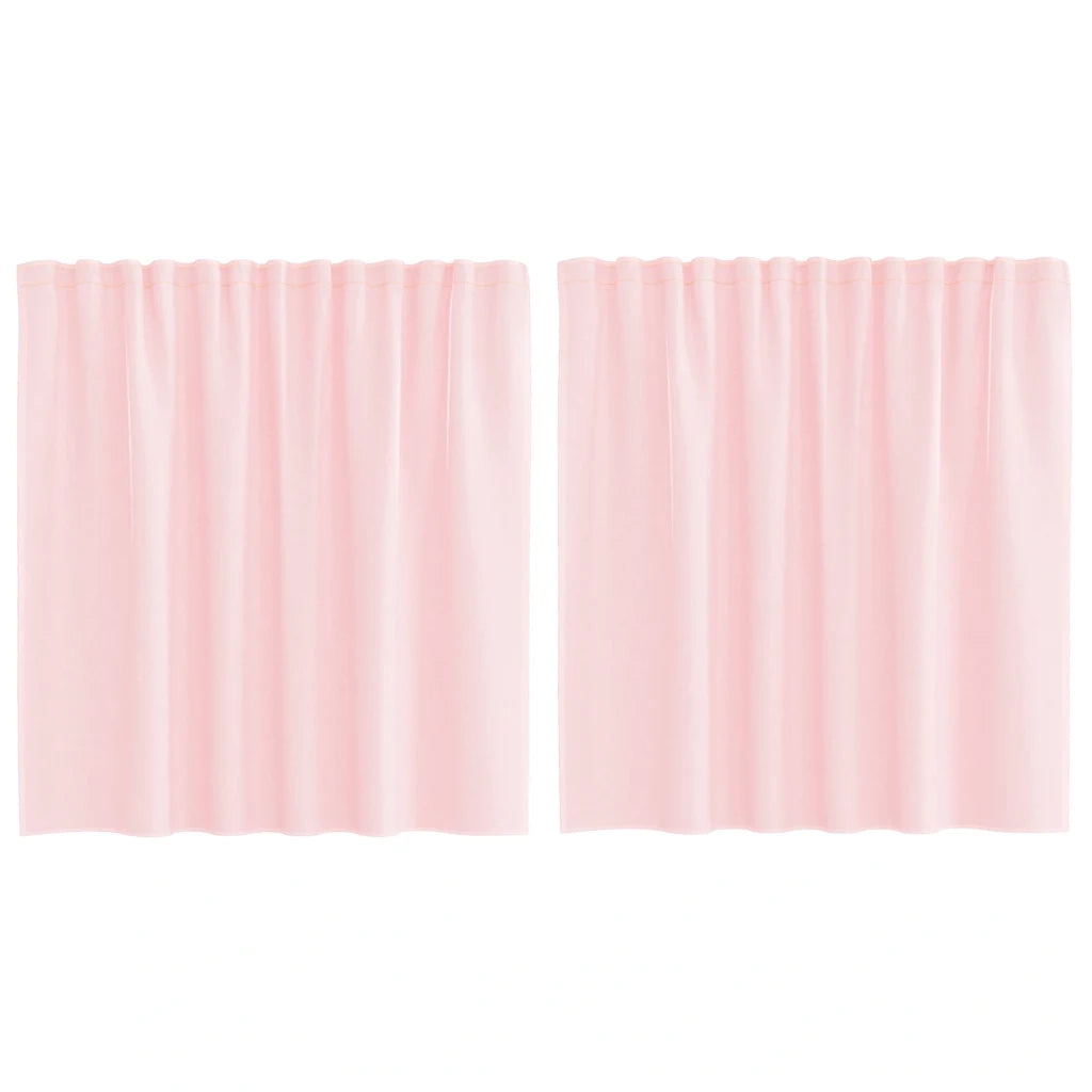 Tende in Voile con Passanti 2 pz Rosa Chiaro 140x140 cm 4102276