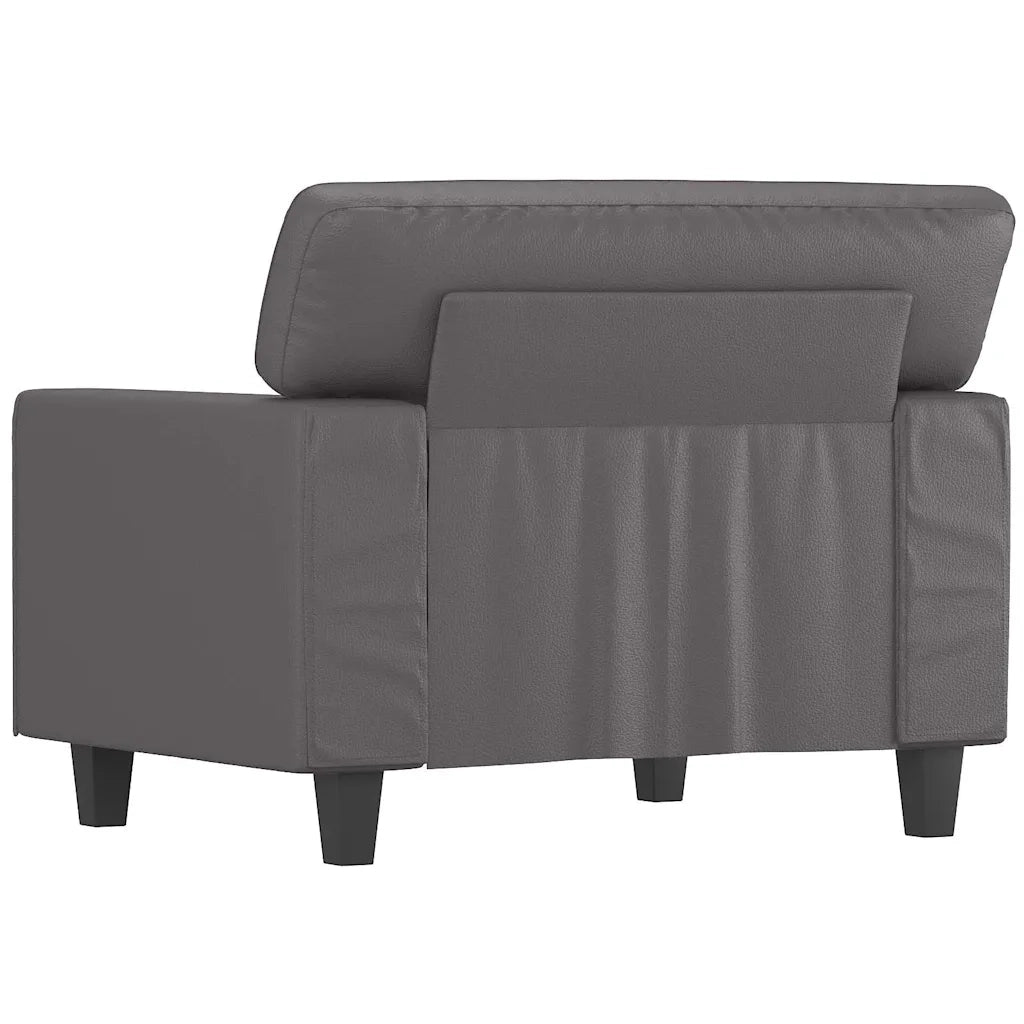 Poltrona-Divano Sedia Grigia 60 cm in Similpelle 665680